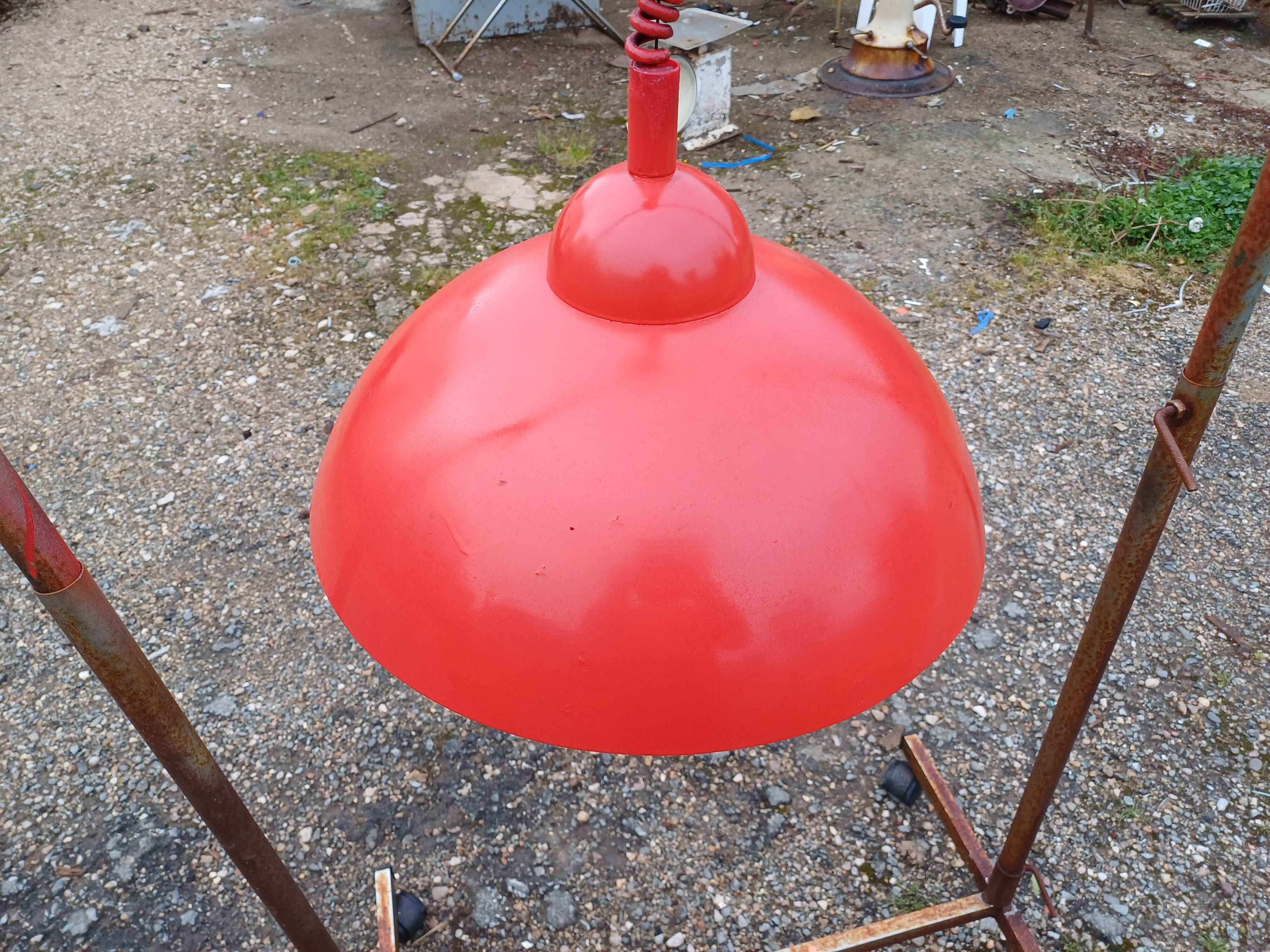 Vintage Red Tole Suspension