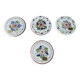 Series 4 coasters saint pierre coloured ceramic mid-century #e