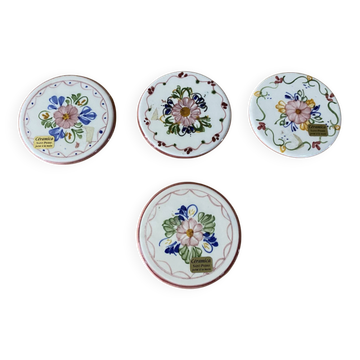 Series 4 coasters saint pierre coloured ceramic mid-century #e