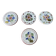 Series 4 coasters saint pierre coloured ceramic mid-century #e