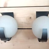 Pair of 70s space age wall lights