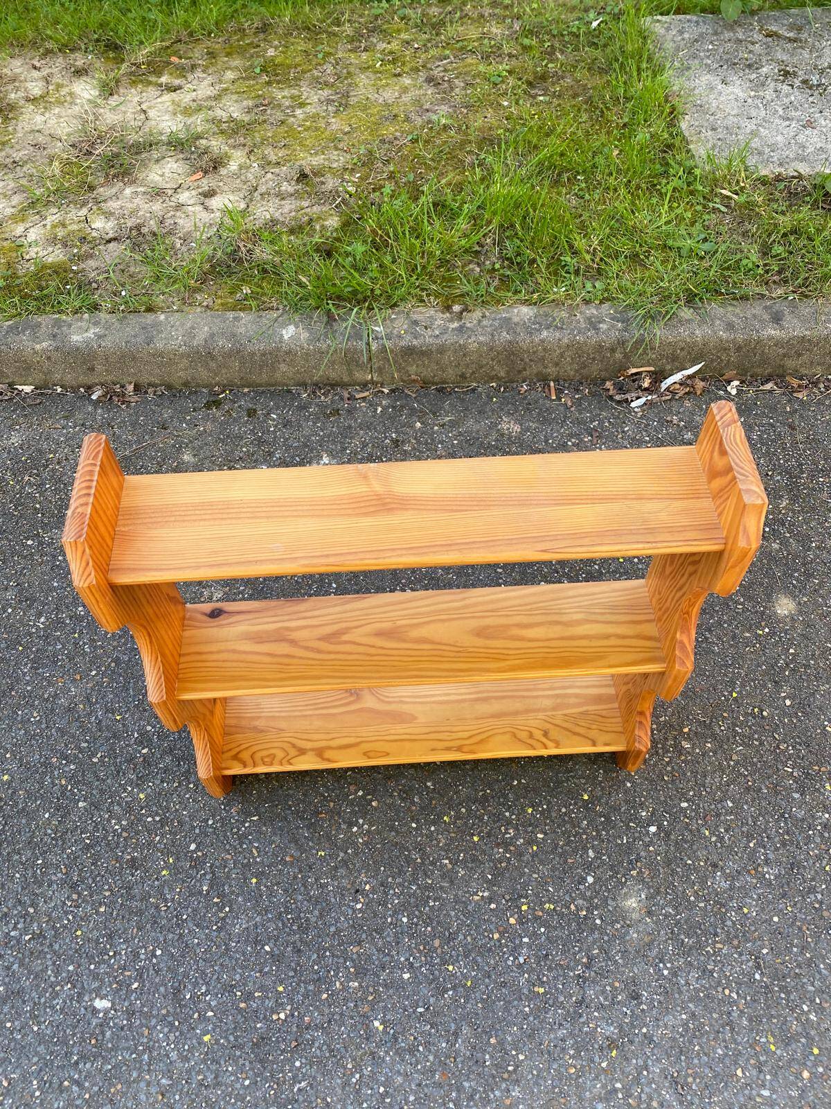 Solid pine wall shelf