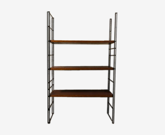 Etagère mural vintage bois et métal