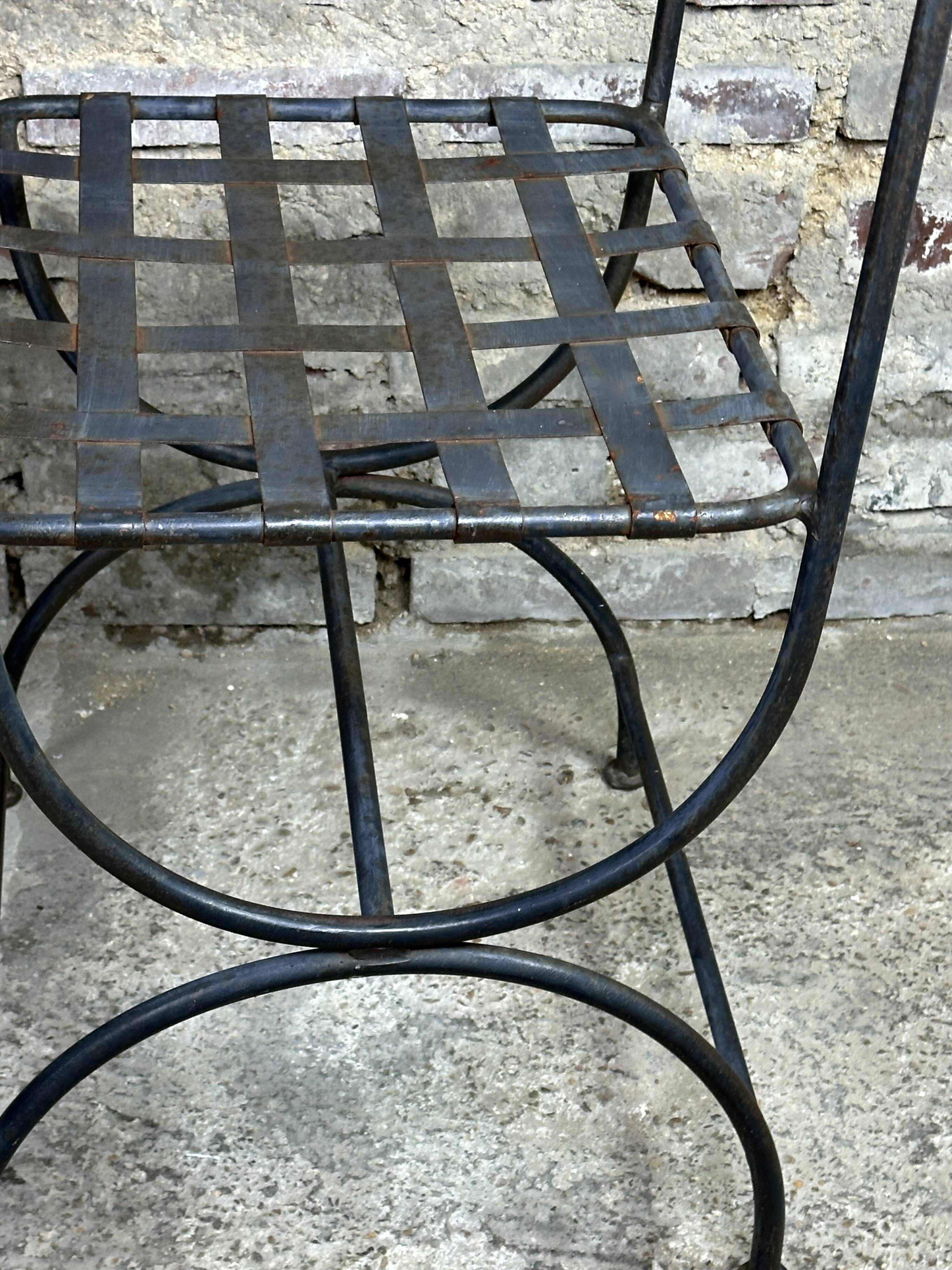 Wrought iron chairs (set of 4)