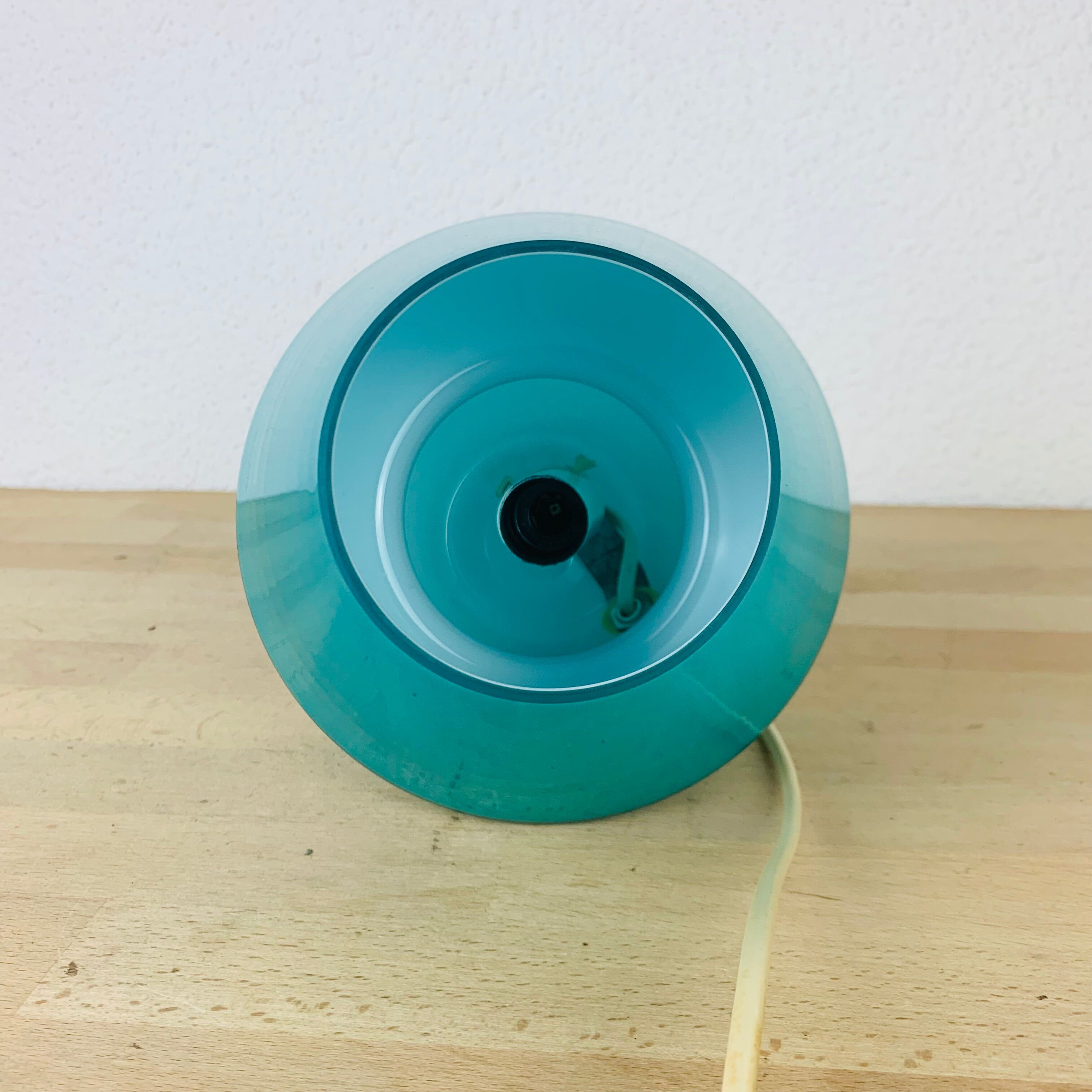 Blue glass mushroom lamp Domec