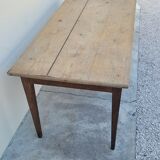 Old rustic farmhouse table 1900 in oak and fir - 1m51