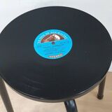 Renovated school stool with vinyl