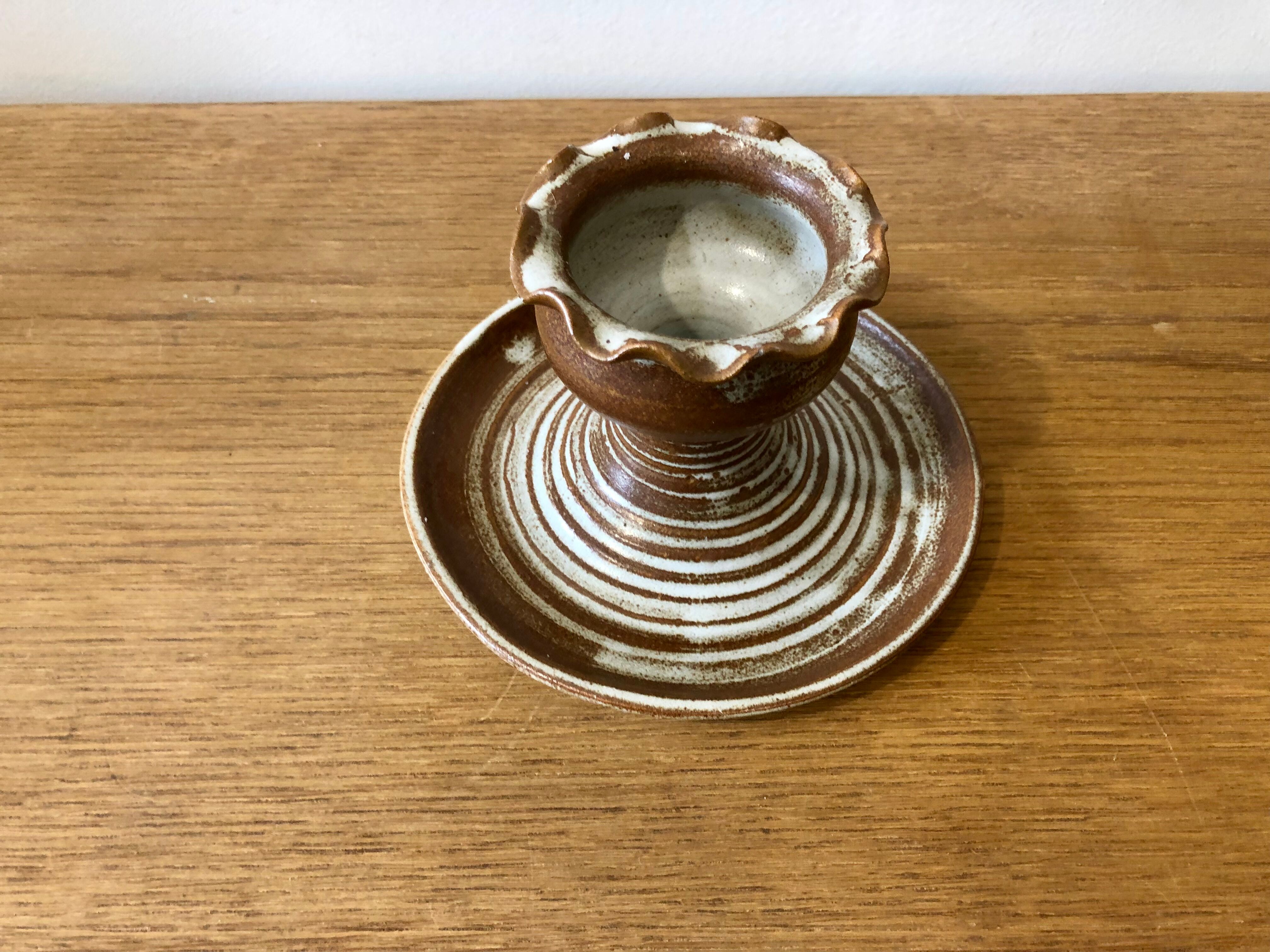 Stoneware candle holder