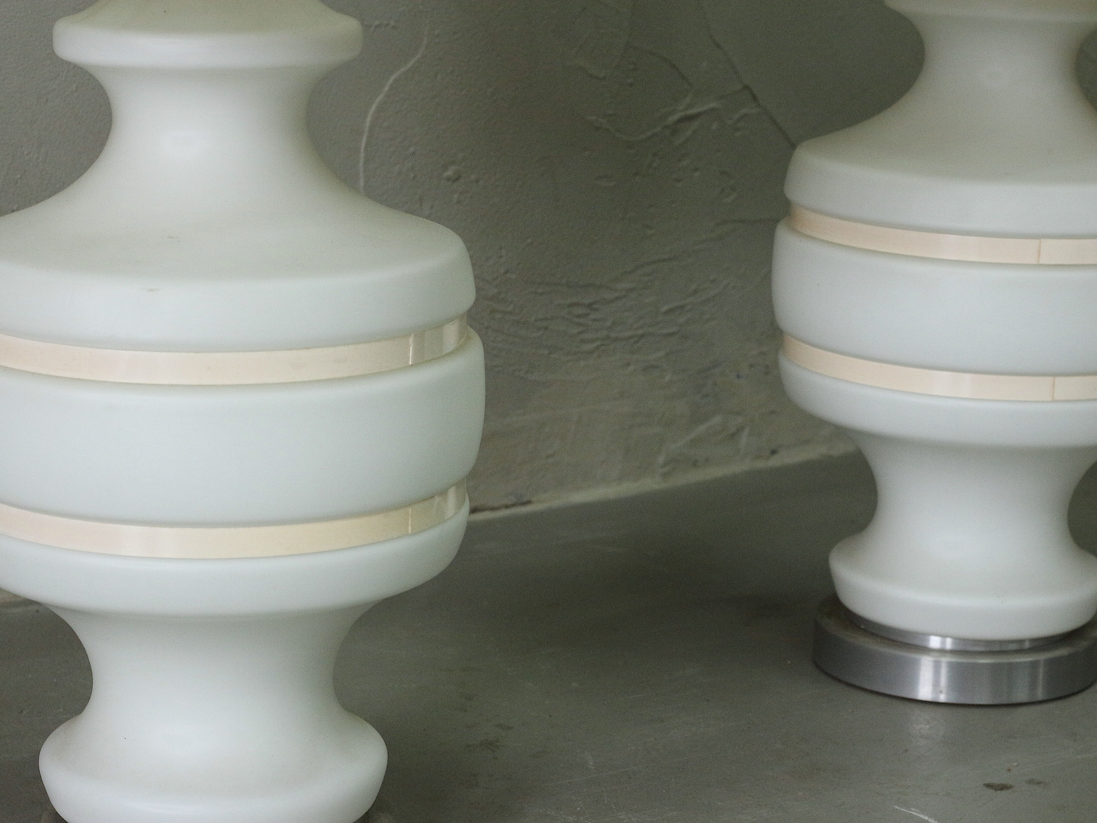 Pair of mid century modern table lamps, 1970's