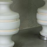 Pair of mid century modern table lamps, 1970's