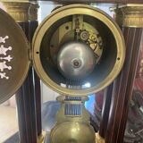 Pendant portico of period charles x, in marquetry butterfly and gilded bronze nineteenth