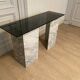 Marble console and smoked glass, Italy, 1980s