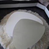 Coffee table with mirror tray