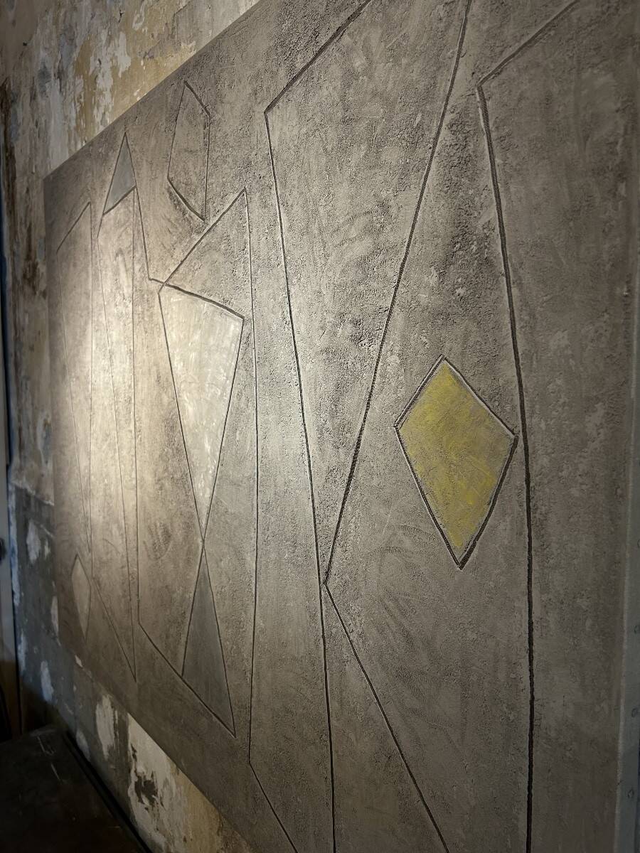 Georges Ferrato - Brutalist painting Cement on canvas