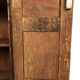 Stained solid wood cap, old walnut door
