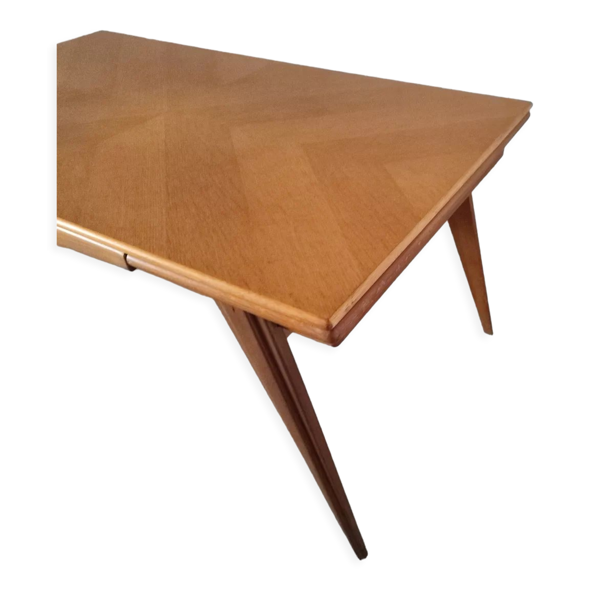 Vintage compass foot dining table