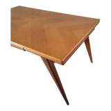 Vintage compass foot dining table