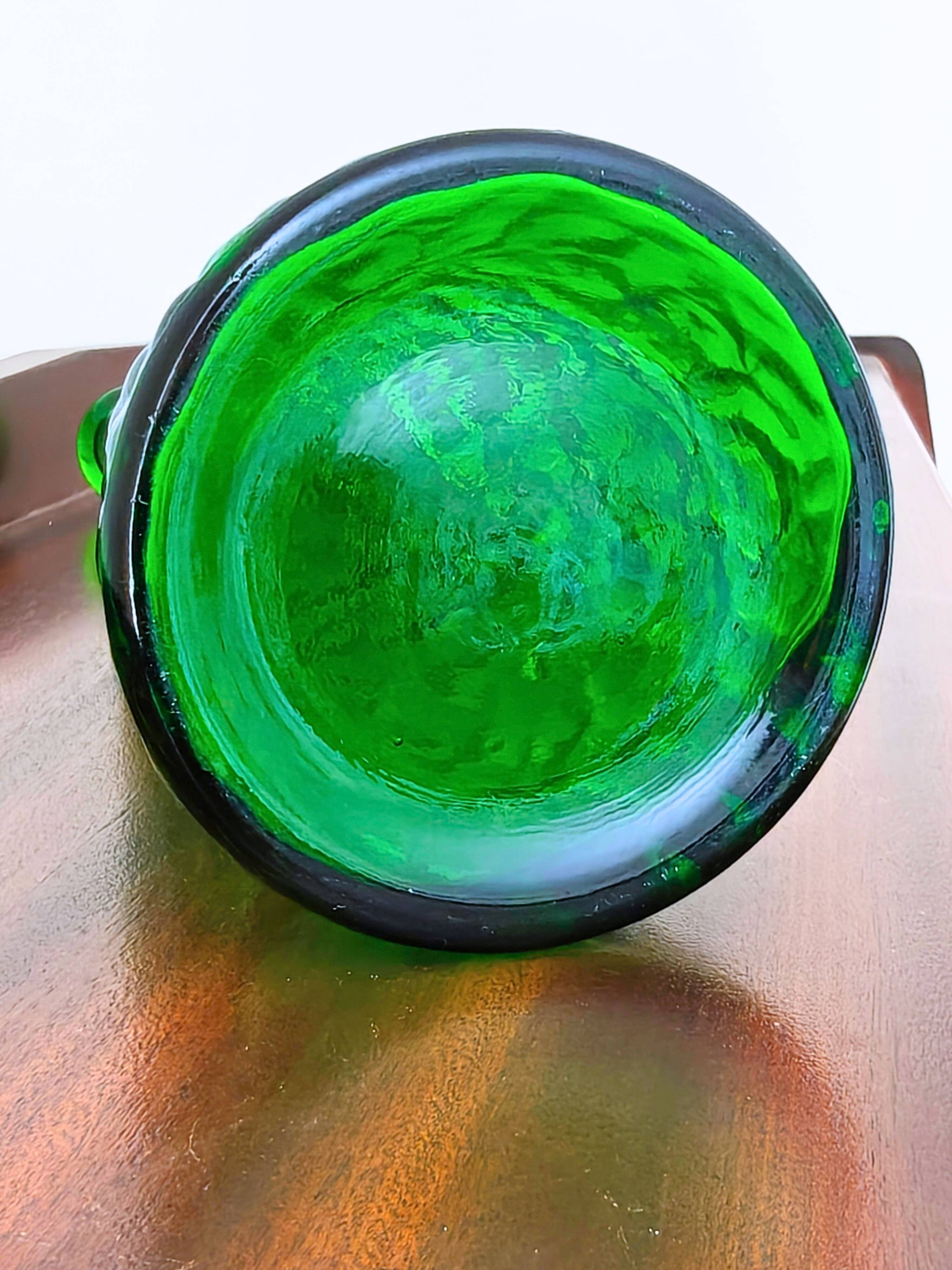 Italian carafe Empoli green with flame stopper