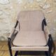 Fauteuil Ikea vintage en lin et métal
