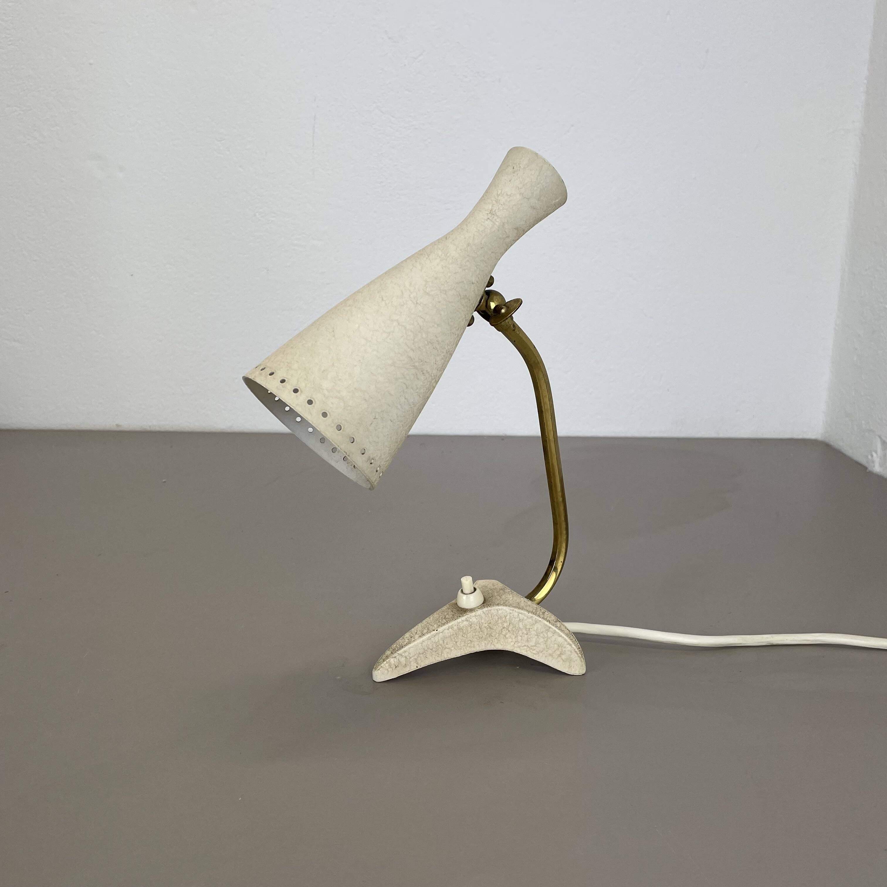 Original Modernist beige Metal Table Light by Cosack, Germany, 1960s