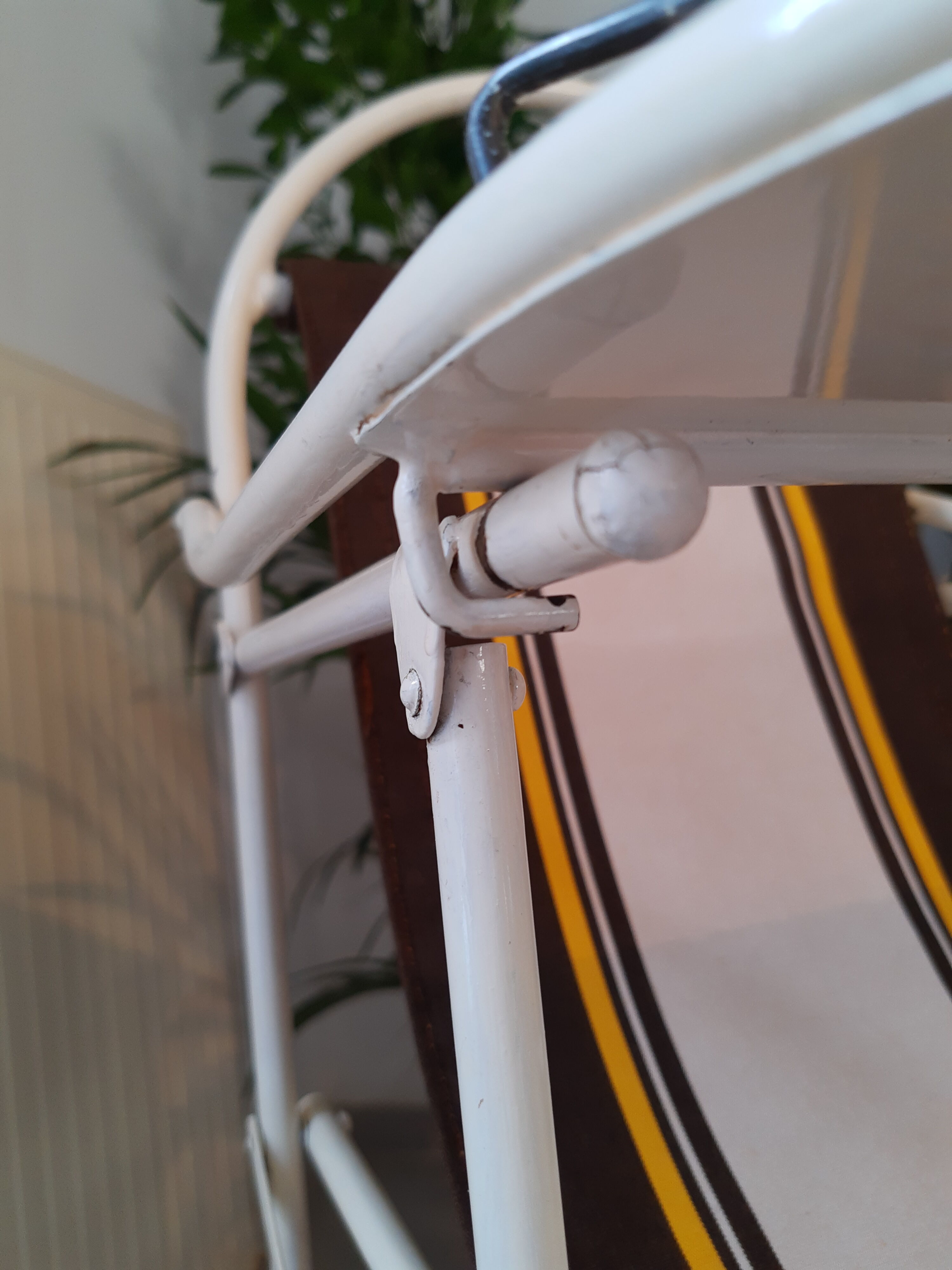 Vintage high-top folding child chair