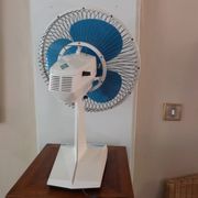 Oscillating fan vortice vintage  blue and white 1970s