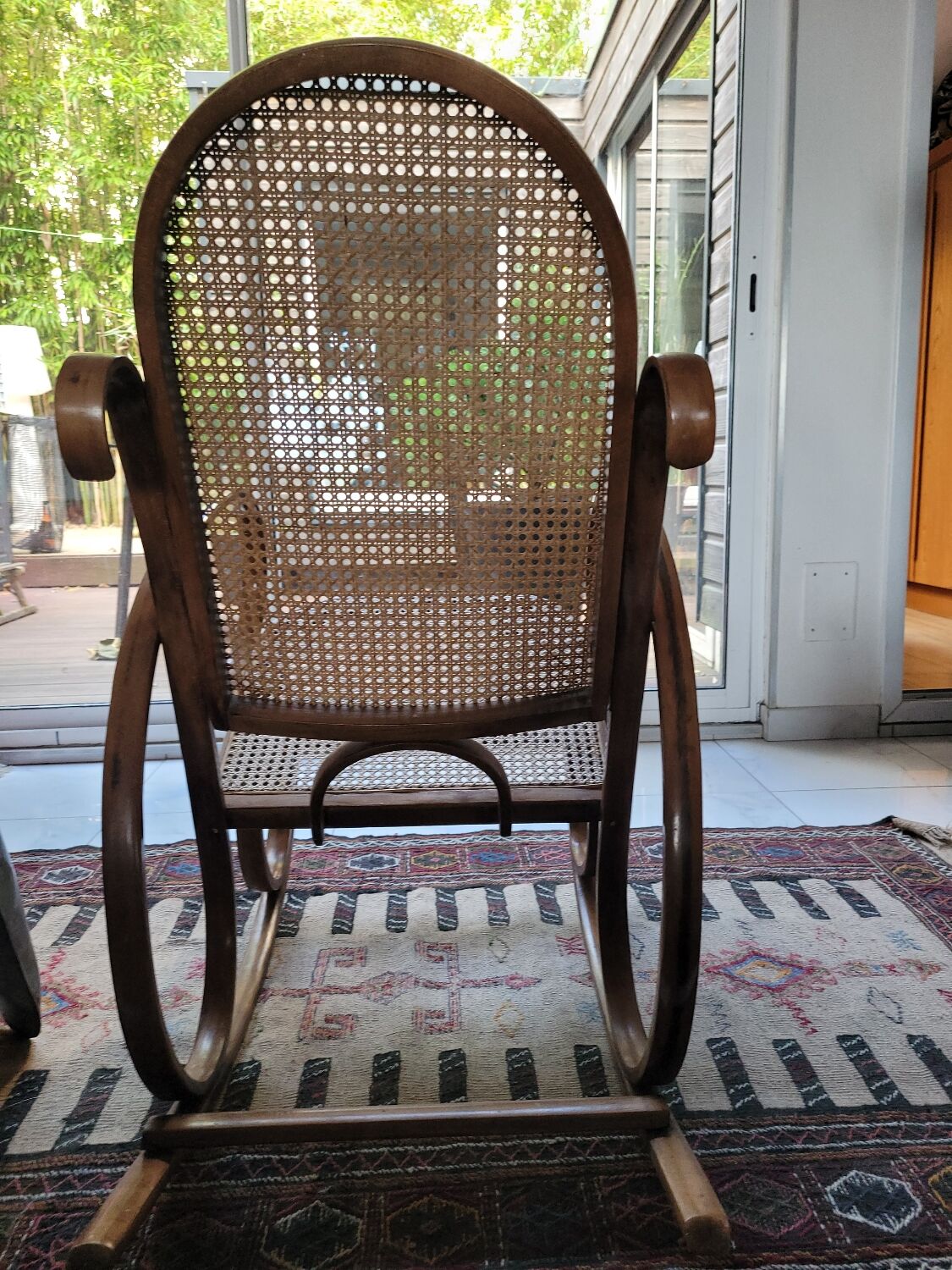 Rocking chair wood and cane