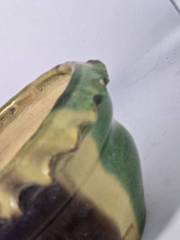 Ancien Pot de fleur jardinière  cache pot terre cuite vernissée