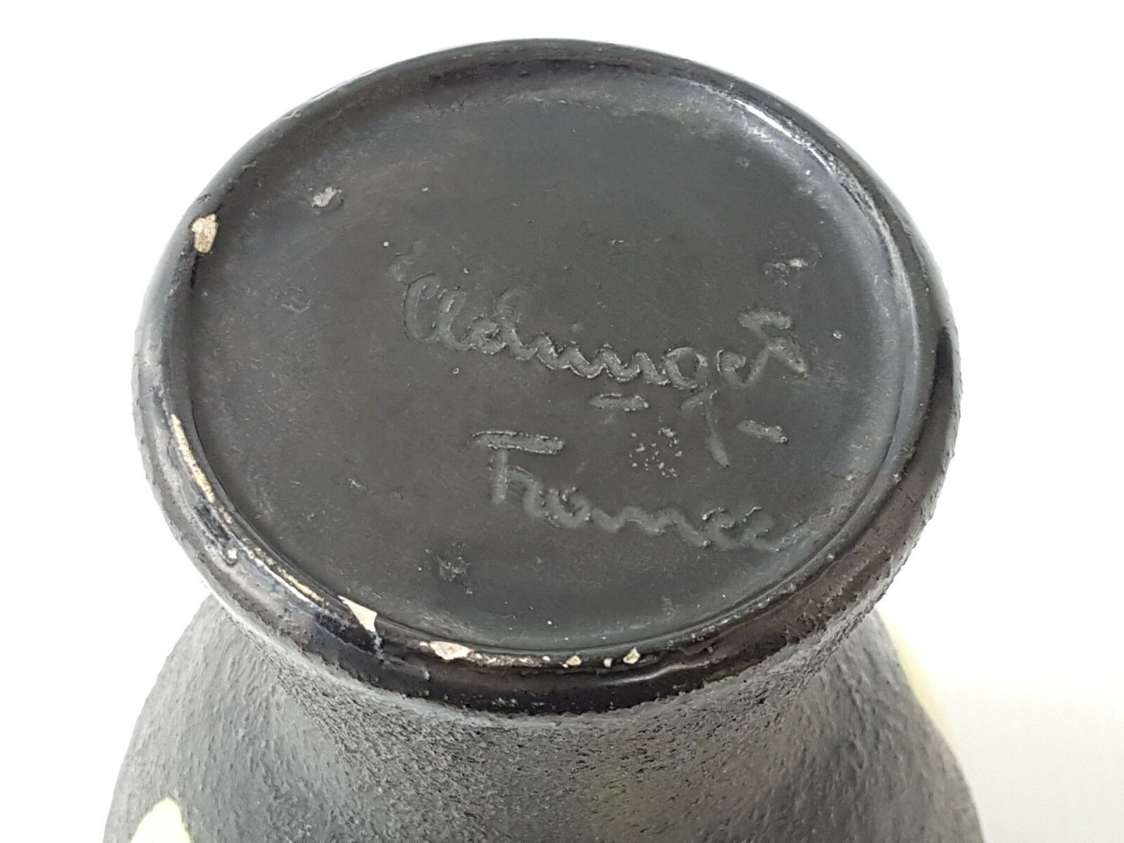 Vintage vase diabolo Elchinger 1950