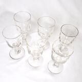 6 cut glass glasses