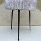 Ottoman old style Limouss rug white feet black Vintage Metal compass