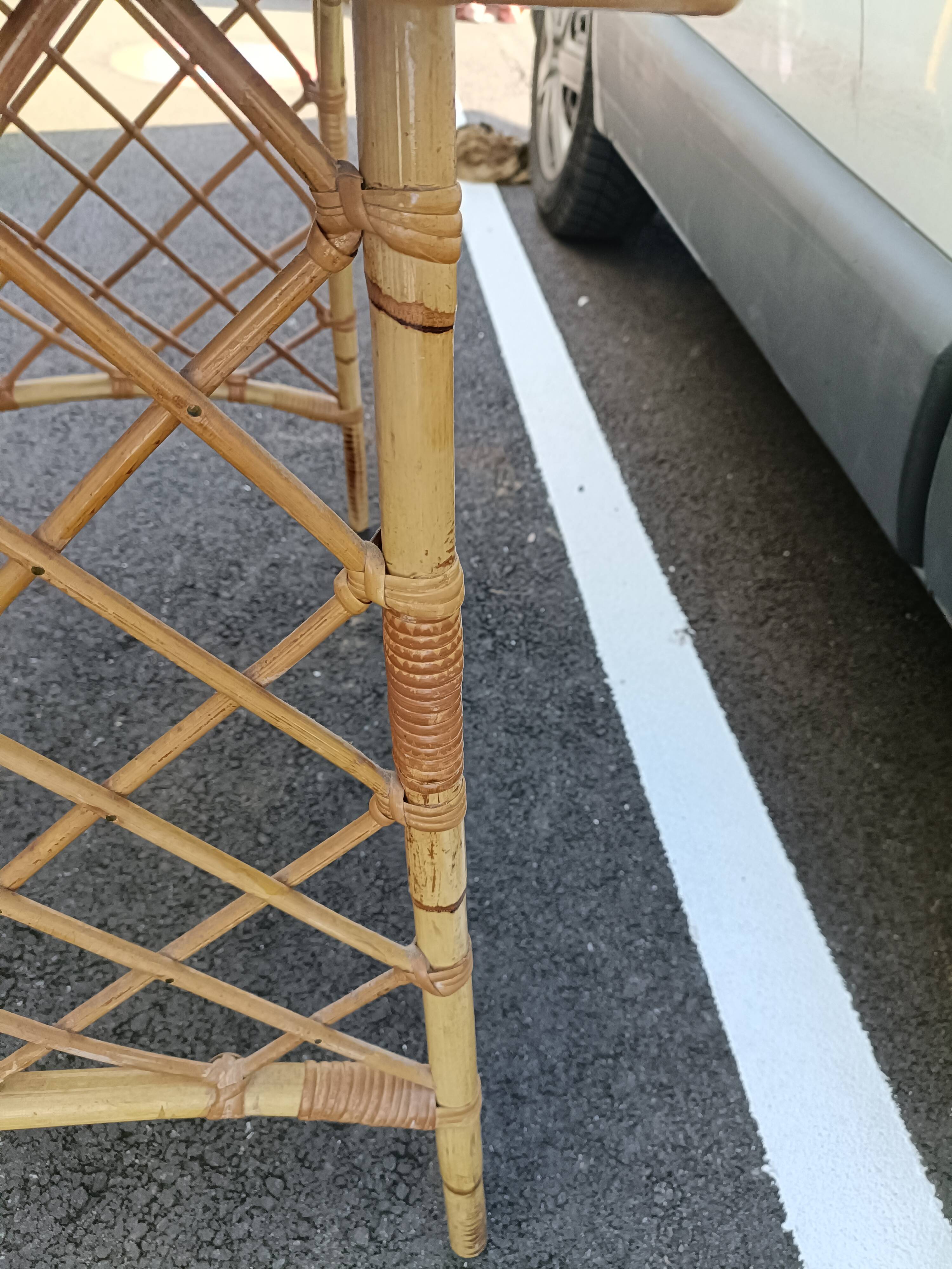 Desk in vintage rattan XXeme