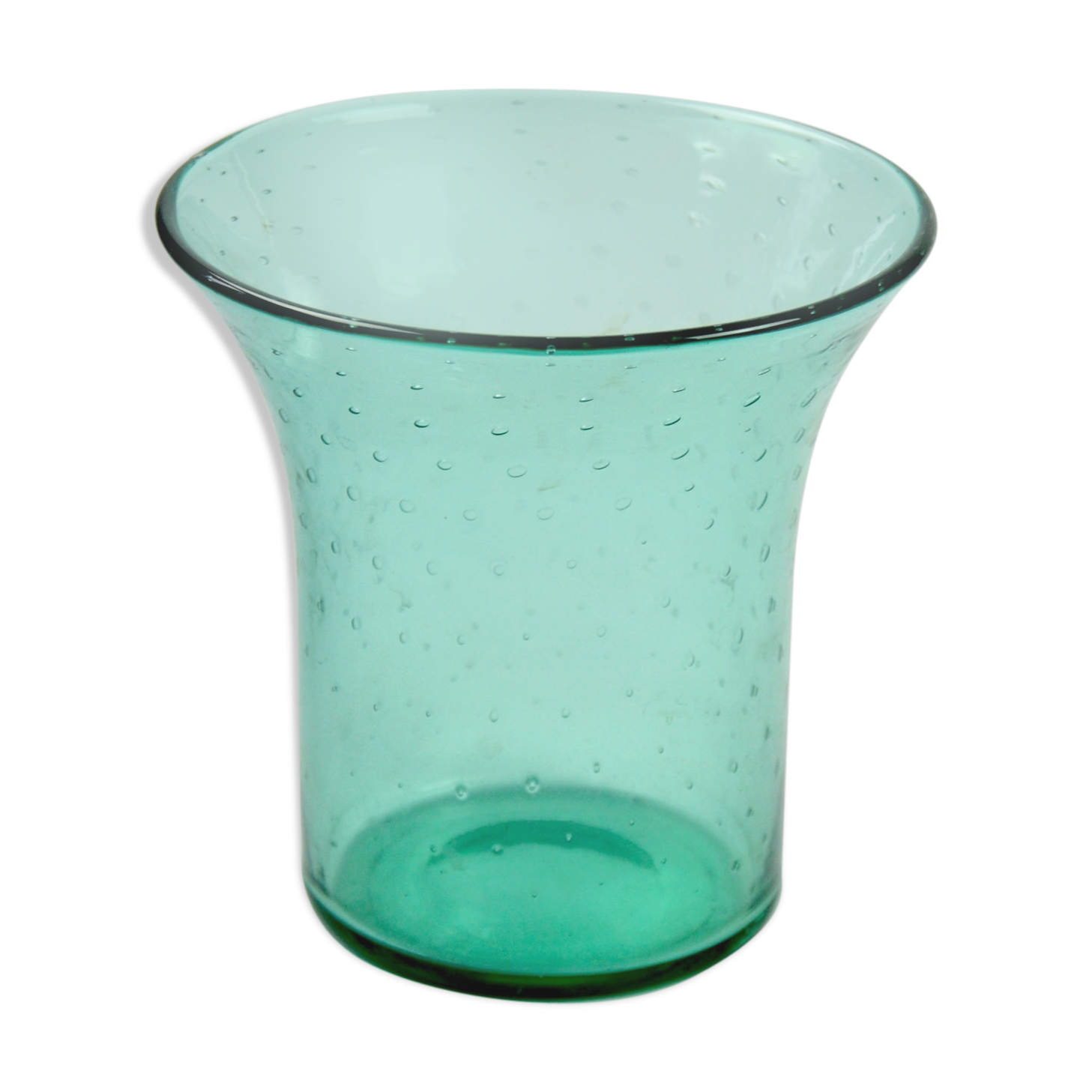Vase en verre bullé art déco
