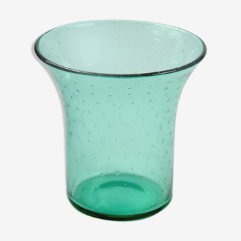 Art deco bubbled glass vase