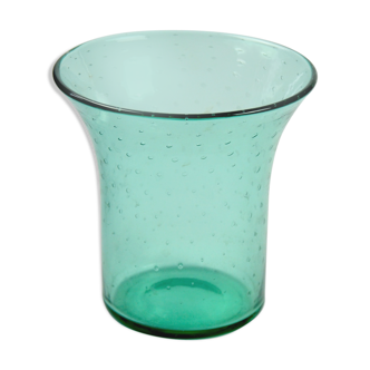 Art deco bubbled glass vase