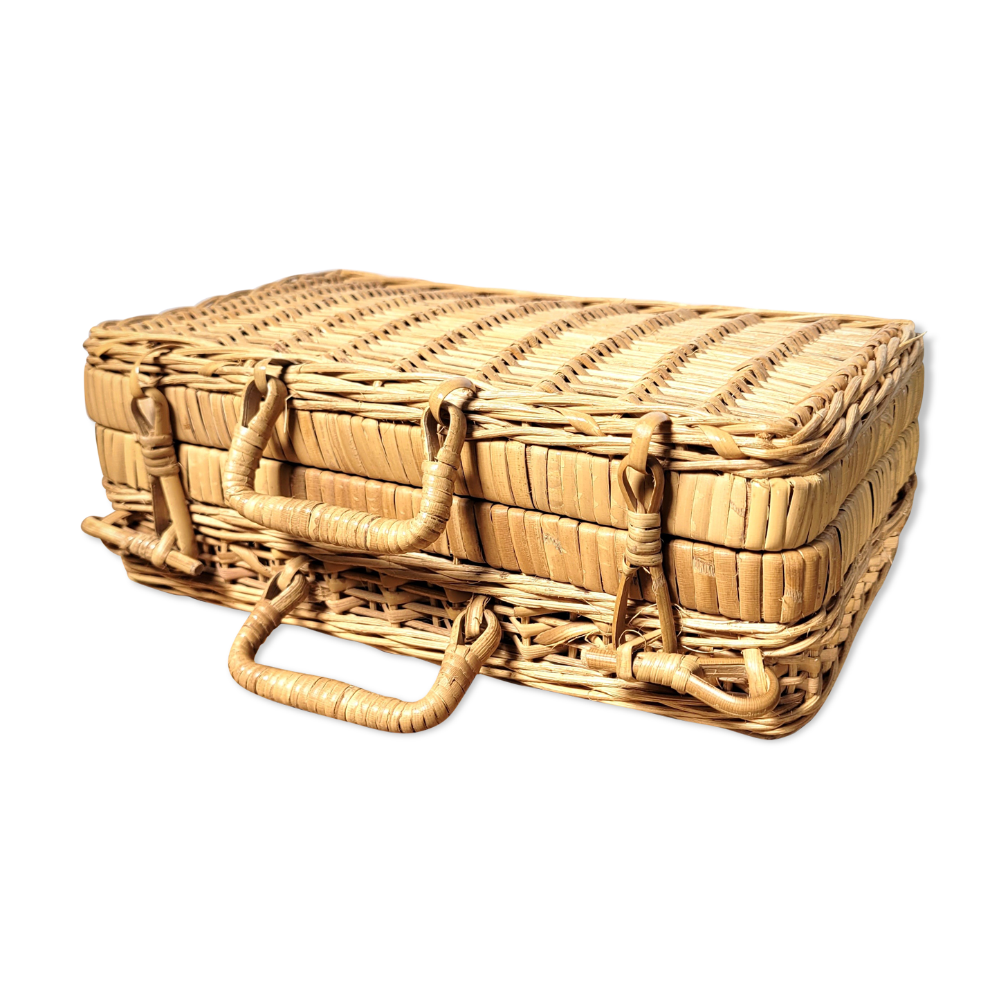 Wicker suitcase 70s