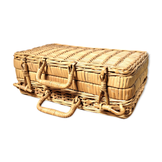 Wicker suitcase 70s