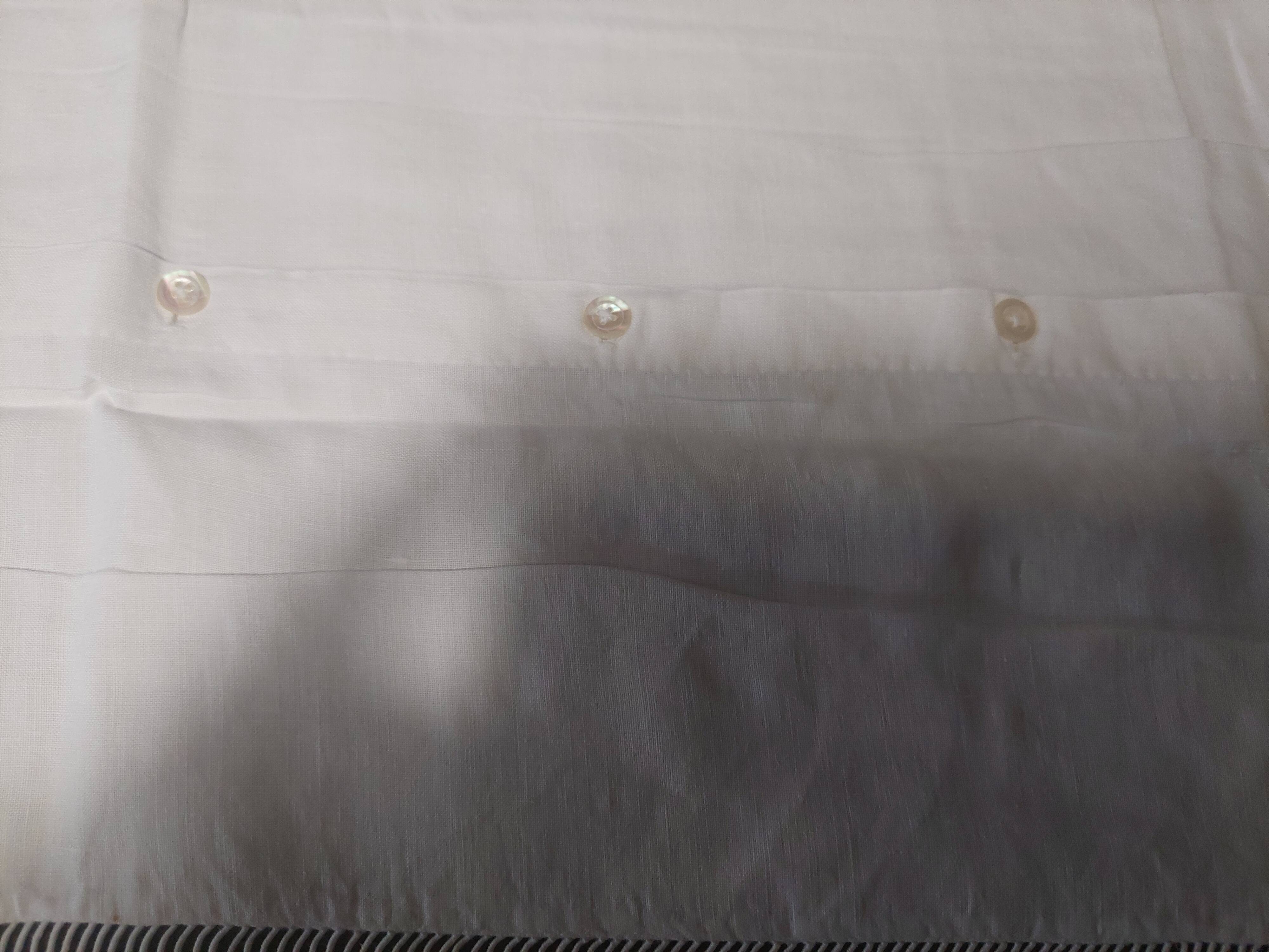 Old linen sheet, fine, embroidered with monogram BB, button closure, 72 x 7.