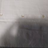 Old linen sheet, fine, embroidered with monogram BB, button closure, 72 x 7.