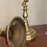 Pair of twisted solid brass candle holders