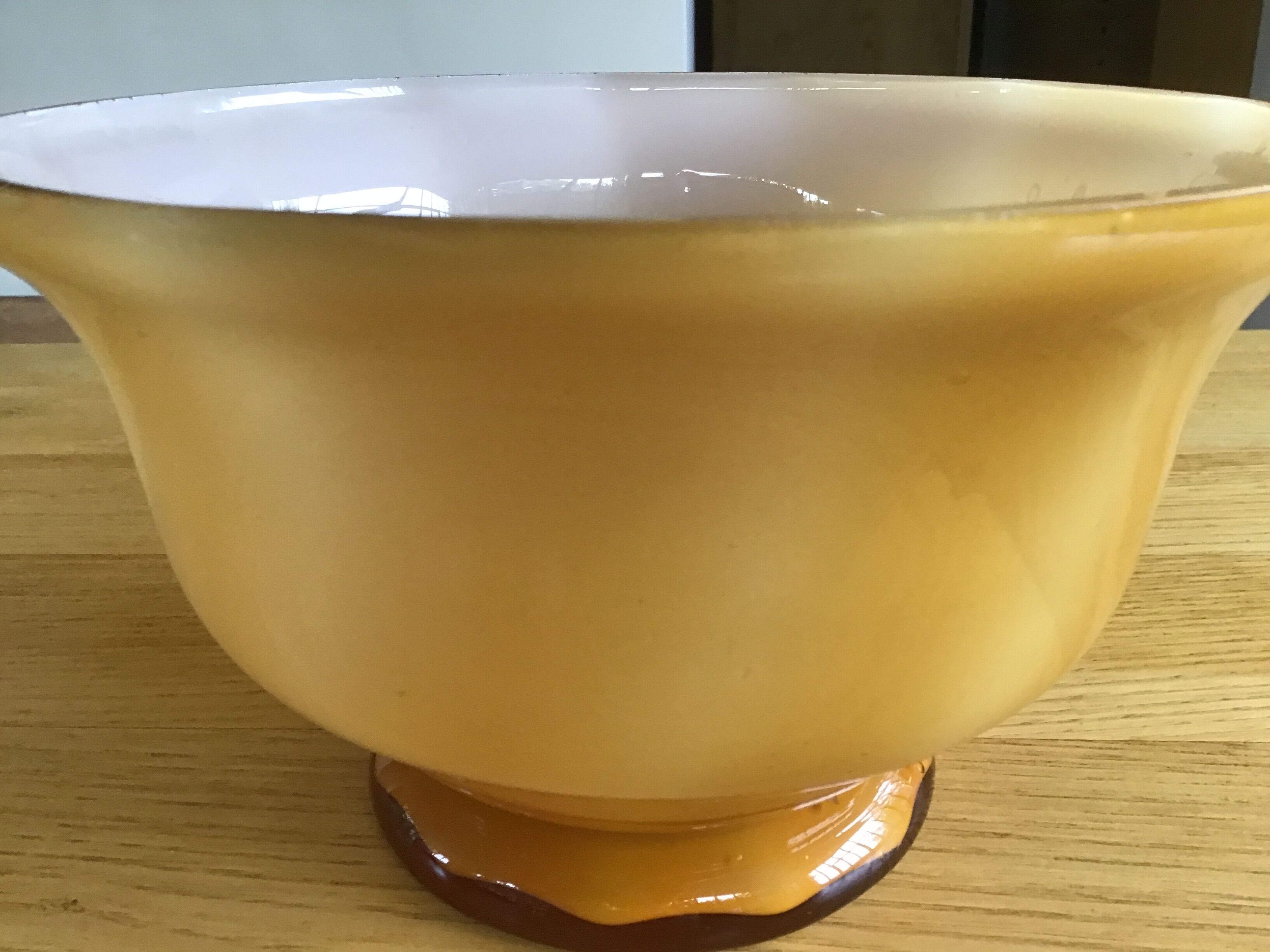 Orange-yellow opaline cup