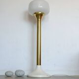 Vintage Brass Floor Lamp Elegant Gold Tall Mid Century Modern Light