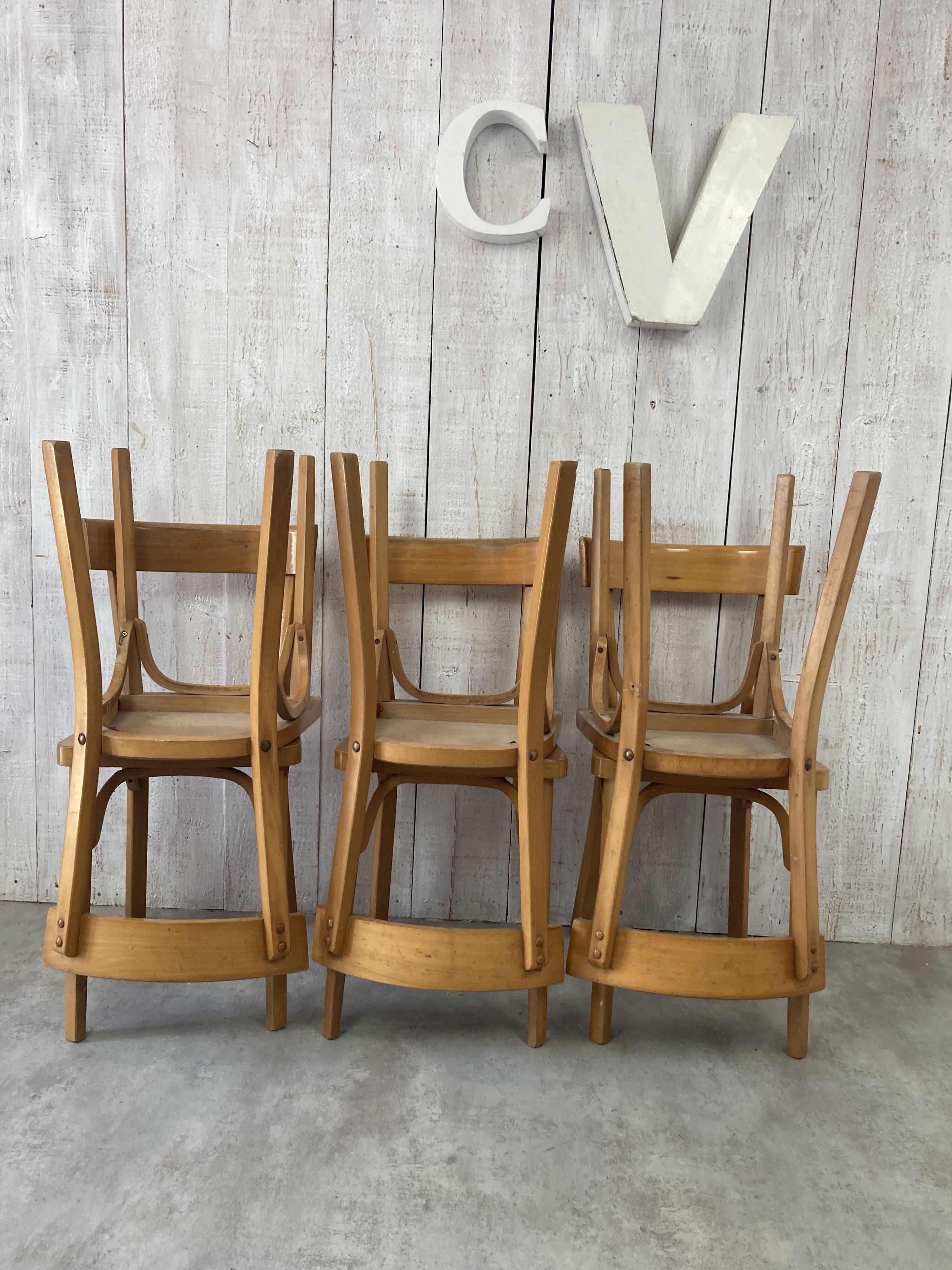 Ensemble de 6 chaises bistrot Baumann