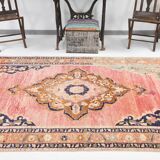 5x9 Pink & Navy Blue Soft Pastel Persian Rug, 152x272Cm SK 20089
