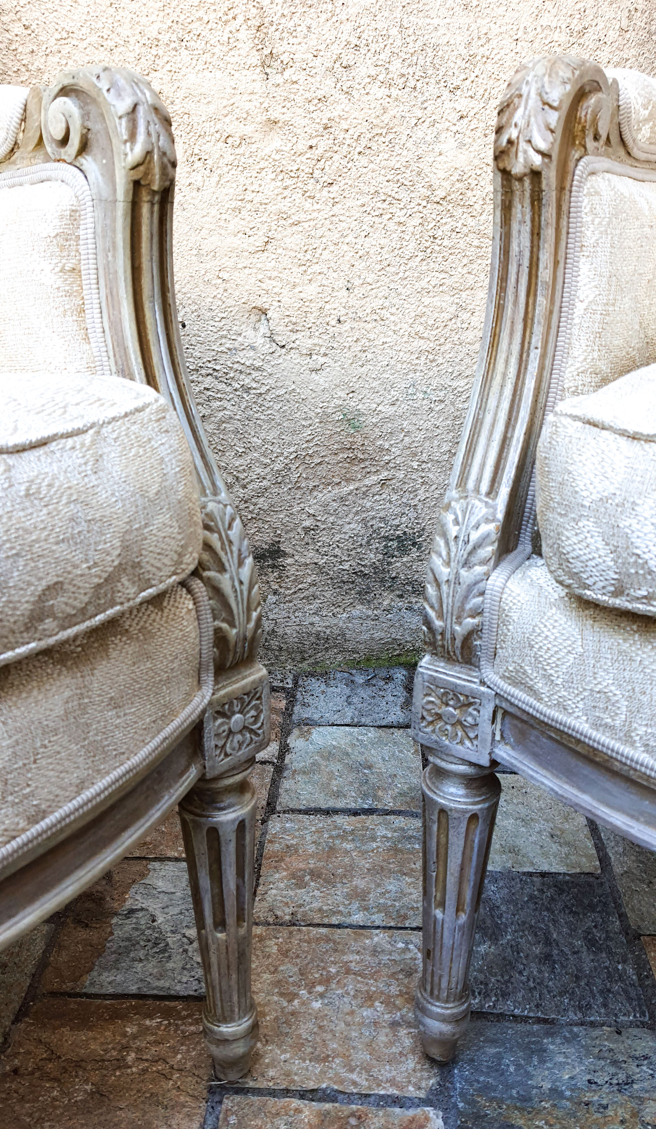 Pair louis XV armchairs by ear