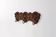 Antique Carved oak Wall mount coat rack with 3 brass angel hooks, France