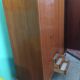 1960 plating chrome legs teak Cabinet