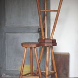 Bar stool X 3, wooden stool, brutalist stool, high stool, die