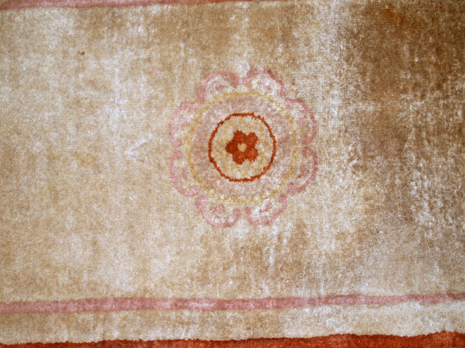 Chinese handmade vintage rug 64cm x 128cm 1970s
