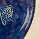 Set of 8 plates with godrons in glazed earth of biot
